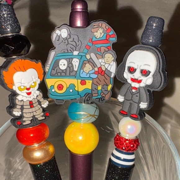 Horror-Themed Decorative Pens - Black, Yellow, Red #3 - Picture 9 of 10